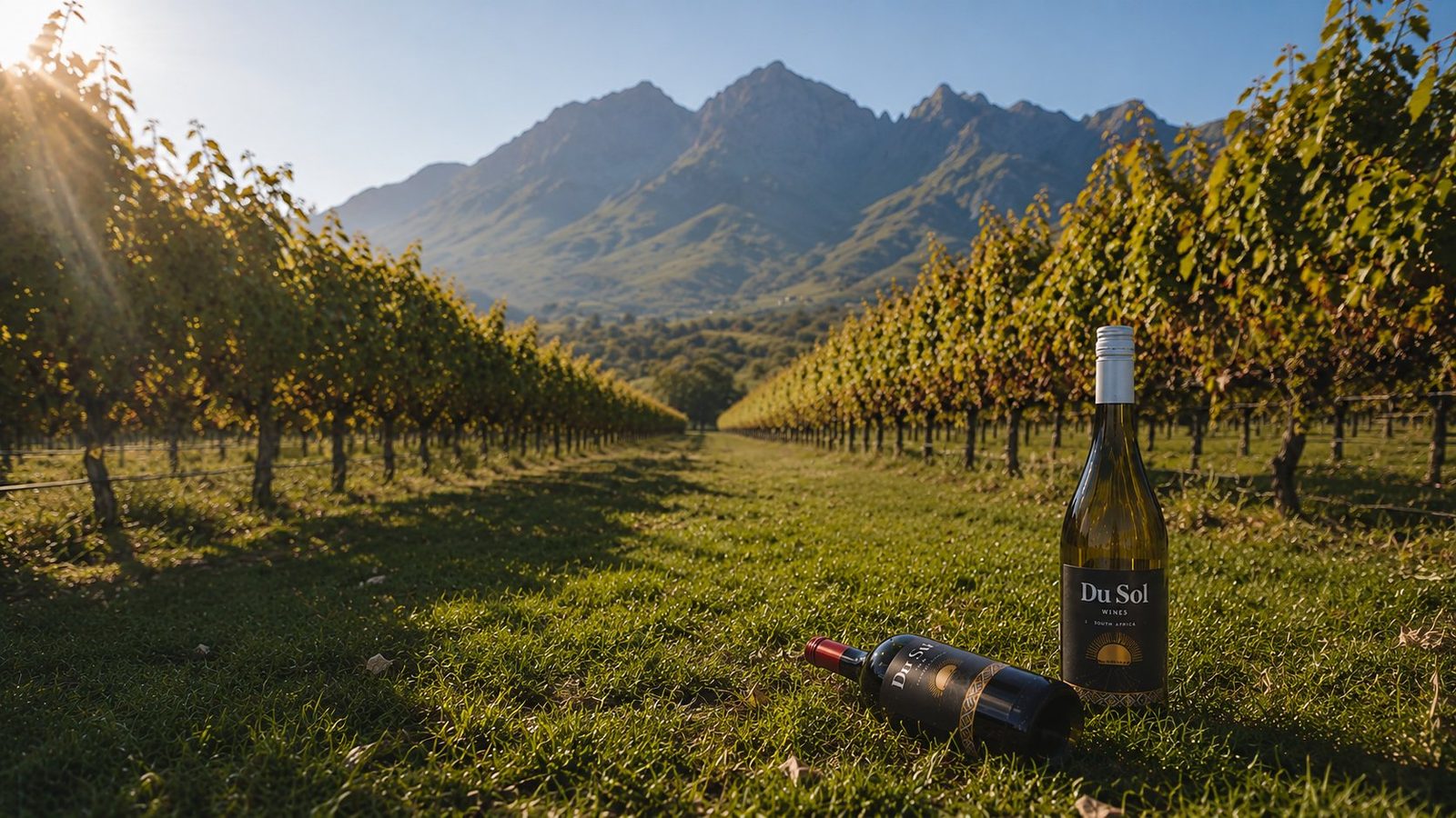 Du Sol Wines vineyard in Stellenbosch with the estate wines